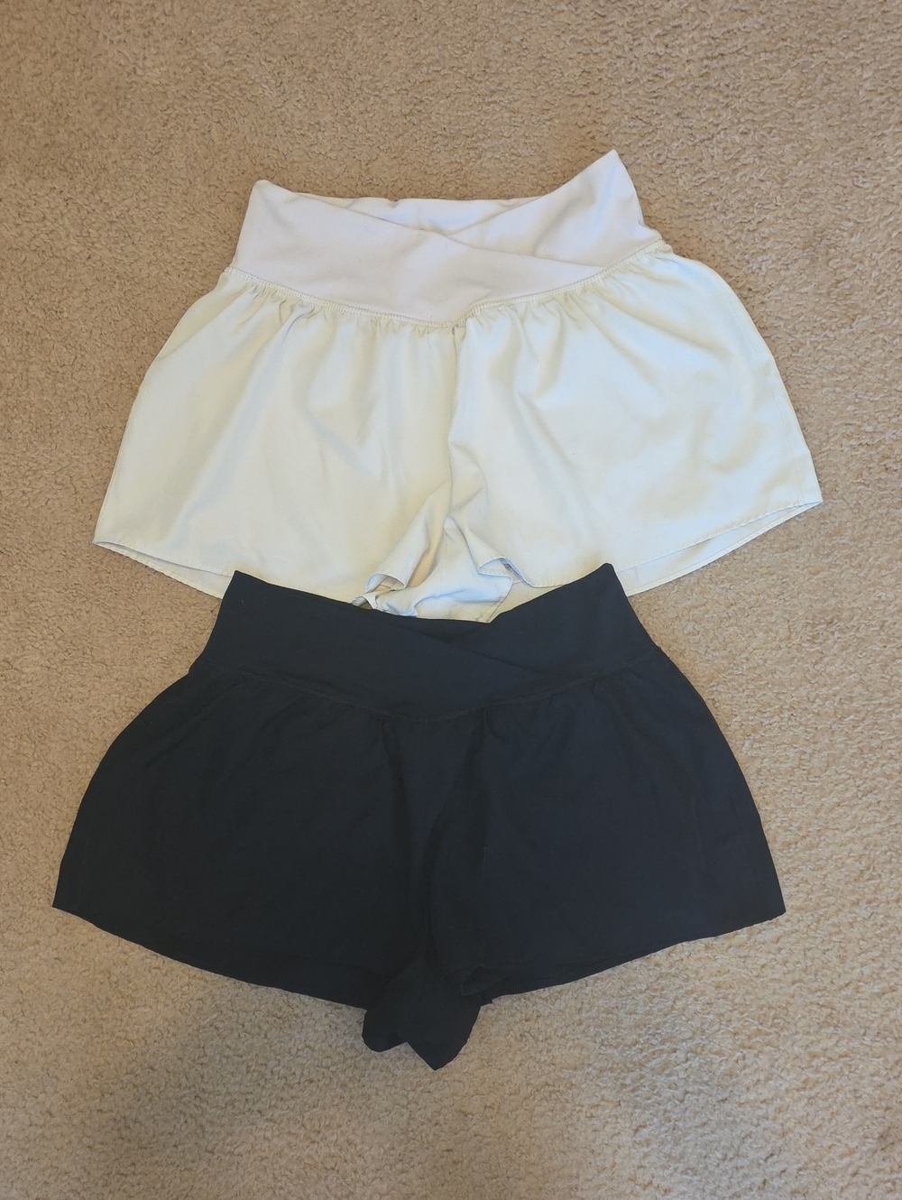Bundle Of Women’s High-Waist Performance Shorts - White and Black